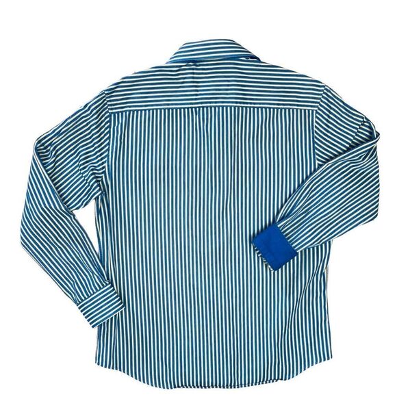 Bugatchi Shirt Set/2 Stripes & Houndstooth Buttons Down Long Sleeve Flip Cuff L - Picture 8 of 15